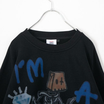 VISION STREET WEAR guernika Skull Skater スウェットシャツ BLACK