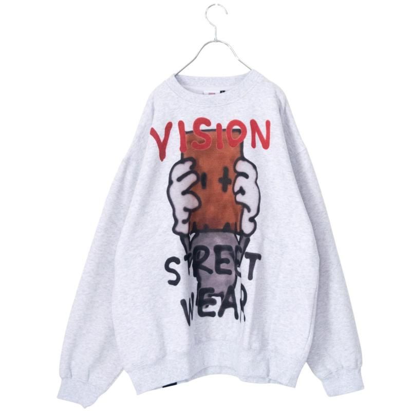 VISION STREET WEAR guernika ANONYMOUS スウェットシャツ GRAY