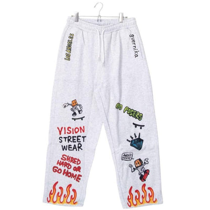 VISION STREET WEAR guernika All-Print スウェットパンツ GRAY