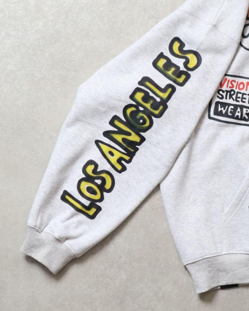 VISION STREET WEAR guernika All-Print ジップパーカー GRAY