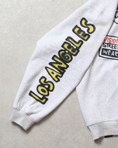 VISION STREET WEAR guernika All-Print ジップパーカー GRAY