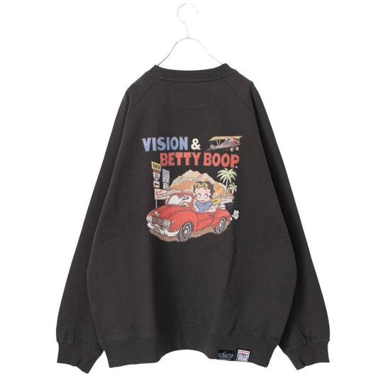 VISION STREET WEAR Betty Boop Drive スウェット CHARCOAL
