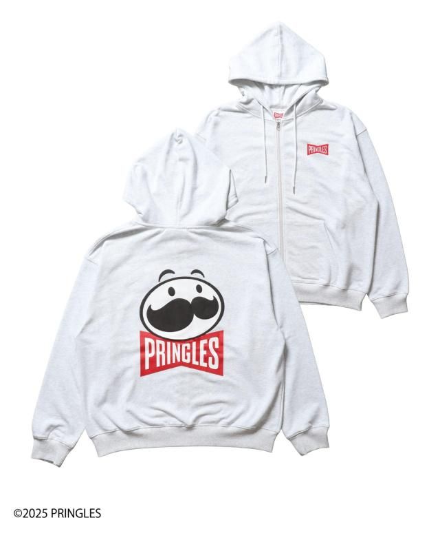 PRINGLES Back Face Zip Hoodie Gray