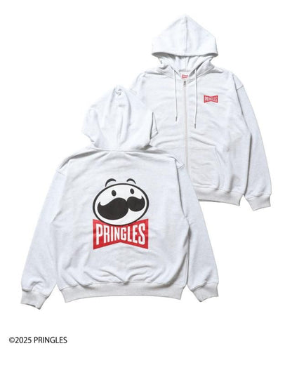 PRINGLES Back Face Zip Hoodie Gray