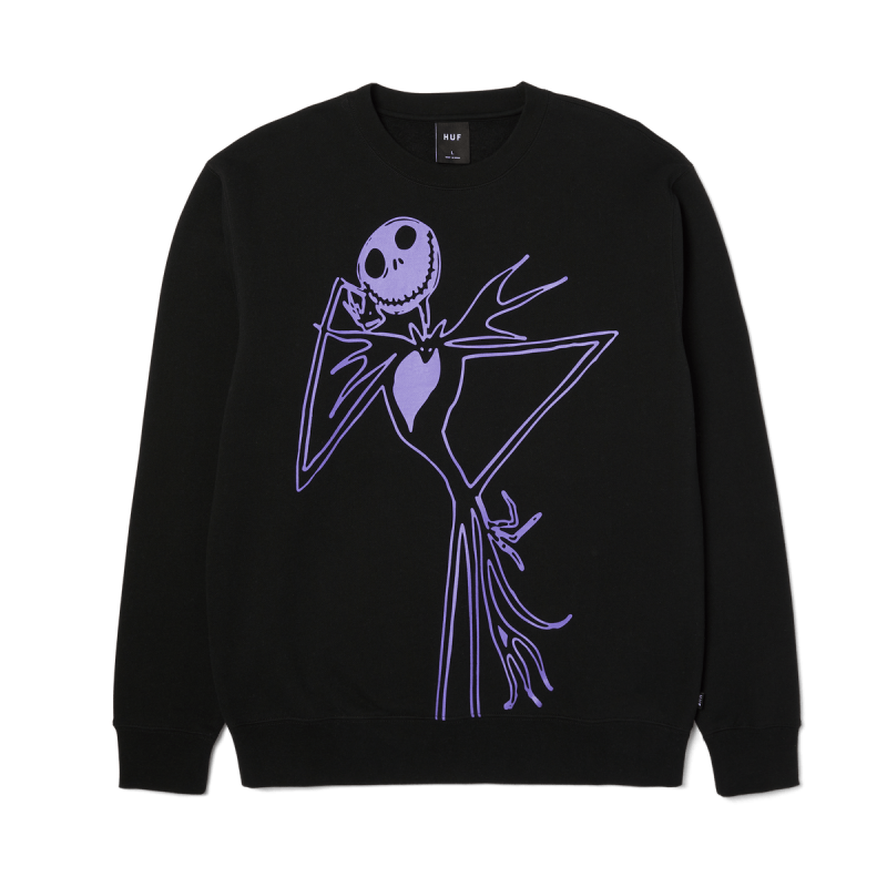 HUF x Nightmare Before Christmas Jack Skellington Crewneck Sweatshirt