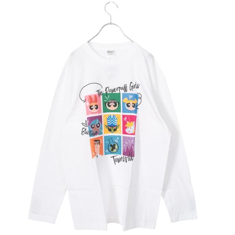キャラクター 長袖Tシャツ ロンT  パワーパフガールズ フェイス WB3182 WB3183