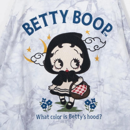 NEVERMIND × BETTY BOOP BIGシルエット天竺ロンT Tシャツ BBN-2602 TIE DYE GRAY