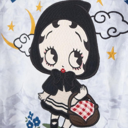 NEVERMIND × BETTY BOOP BIGシルエット天竺ロンT Tシャツ BBN-2602 TIE DYE GRAY