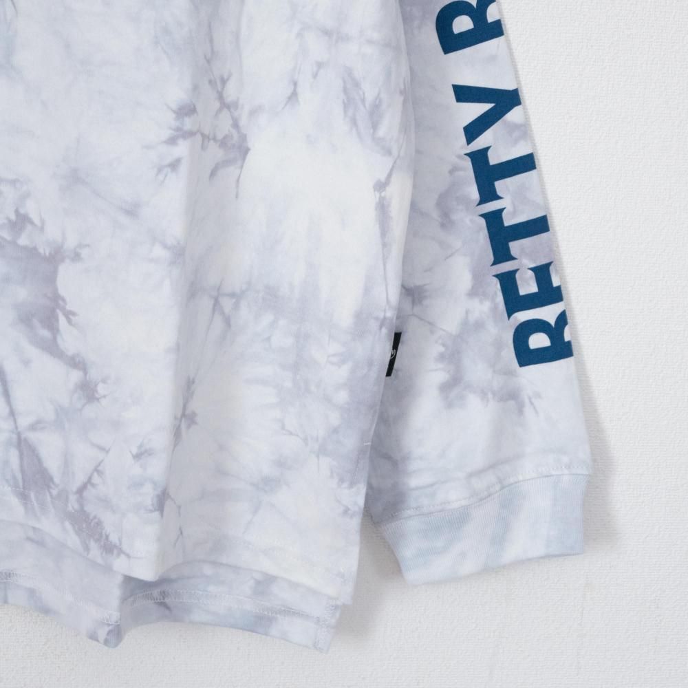 NEVERMIND × BETTY BOOP BIGシルエット天竺ロンT Tシャツ BBN-2602 TIE DYE GRAY