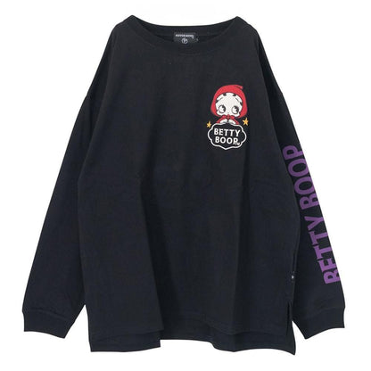 NEVERMIND × BETTY BOOP BIGシルエット天竺ロンT Tシャツ BBN-2602 BLACK