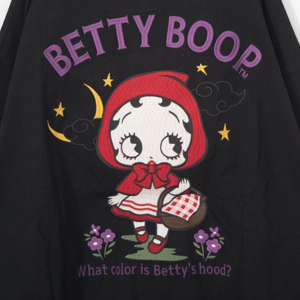 NEVERMIND × BETTY BOOP BIGシルエット天竺ロンT Tシャツ BBN-2602 BLACK