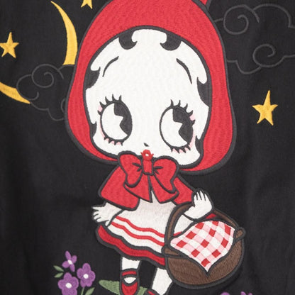 NEVERMIND × BETTY BOOP BIGシルエット天竺ロンT Tシャツ BBN-2602 BLACK