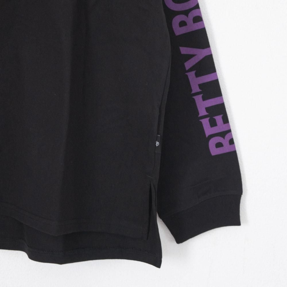 NEVERMIND × BETTY BOOP BIGシルエット天竺ロンT Tシャツ BBN-2602 BLACK