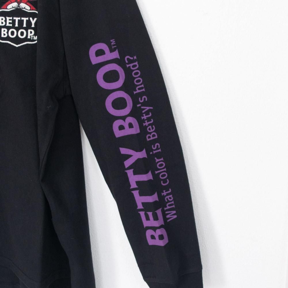 NEVERMIND × BETTY BOOP BIGシルエット天竺ロンT Tシャツ BBN-2602 BLACK