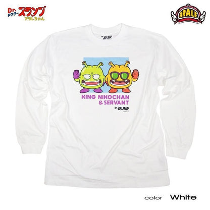ドクタースランプ アラレちゃん ロンT ニコチャン大王 eplus1251 WHITE