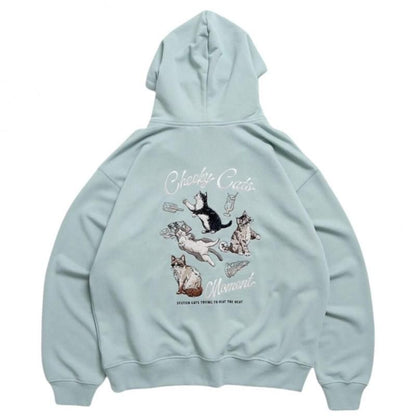 POWER TO THE PEOPLE チル猫ジップパーカー GREEN