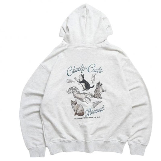 POWER TO THE PEOPLE チル猫ジップパーカー KINARI