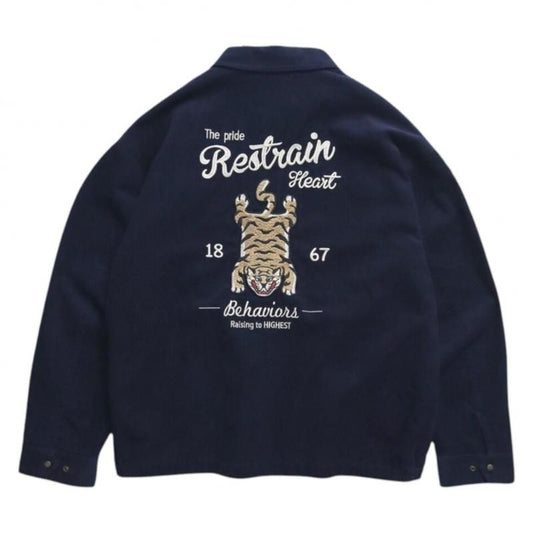POWER TO THE PEOPLE TIGERコーデュロイジャケット NAVY