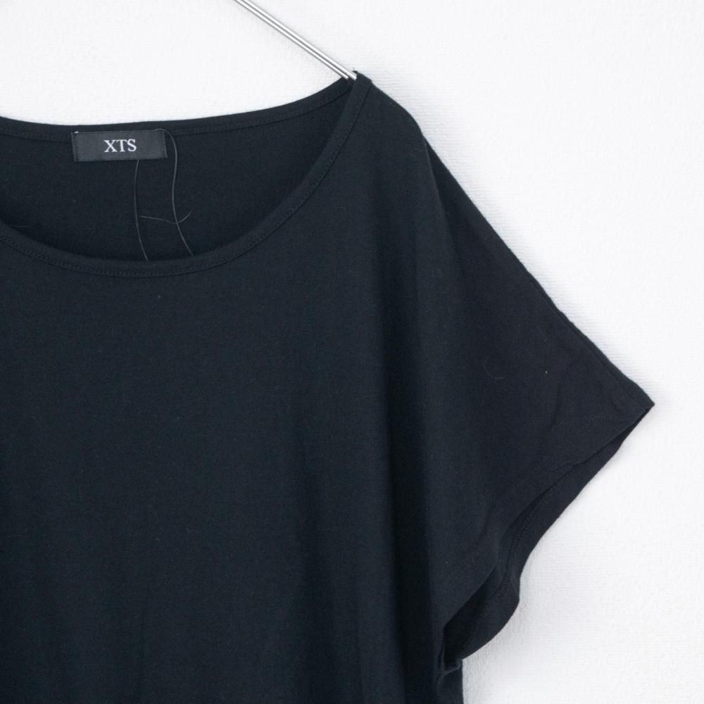 B品 XTS ドルマン ロング丈 Tシャツ チュニック BLACK