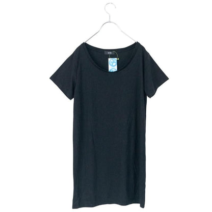 B品 XTS ソフト ロング丈 Tシャツ チュニック BLACK