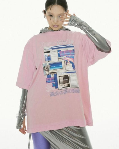 M.E. MYUUA ETERNAL OUTDATED ボーイズTシャツ PINK
