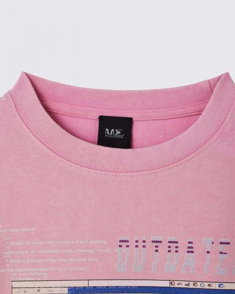 M.E. MYUUA ETERNAL OUTDATED ボーイズTシャツ PINK