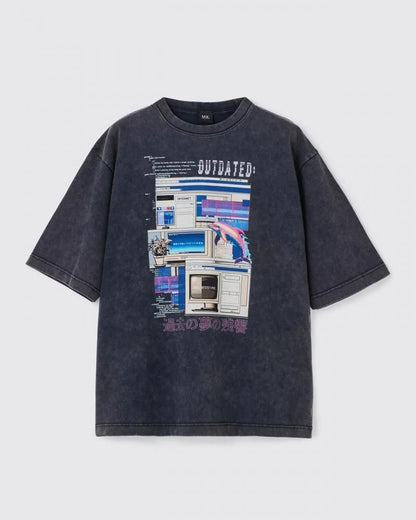 M.E. MYUUA ETERNAL OUTDATED ボーイズTシャツ BLACK