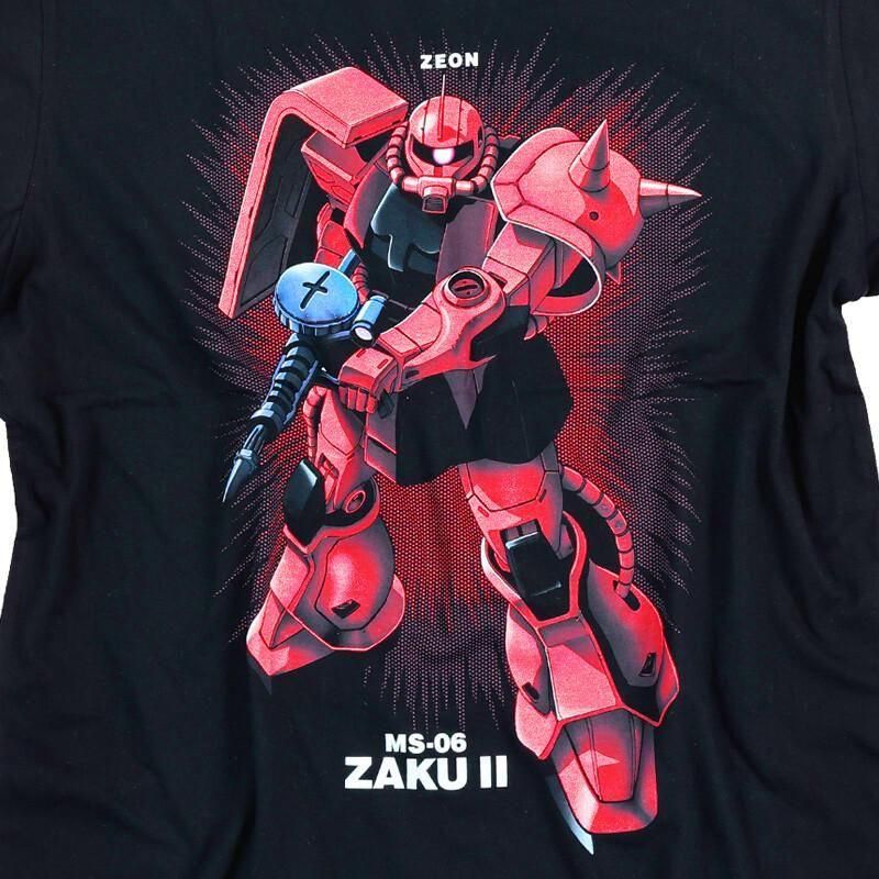 機動戦士ガンダム シャア専用 ザク VIVID Tシャツ BLACK eplus1114