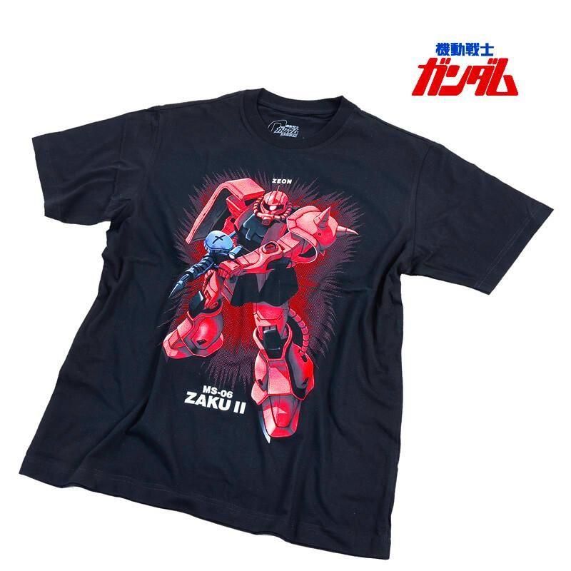 機動戦士ガンダム シャア専用 ザク VIVID Tシャツ BLACK eplus1114