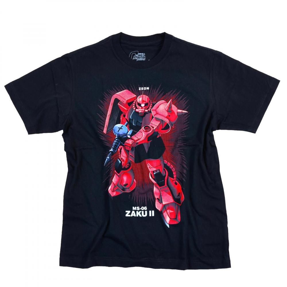 機動戦士ガンダム シャア専用 ザク VIVID Tシャツ BLACK eplus1114