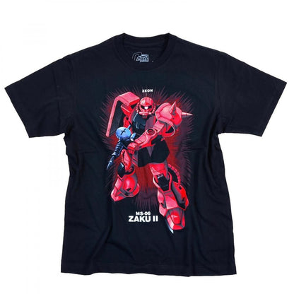 機動戦士ガンダム シャア専用 ザク VIVID Tシャツ BLACK eplus1114