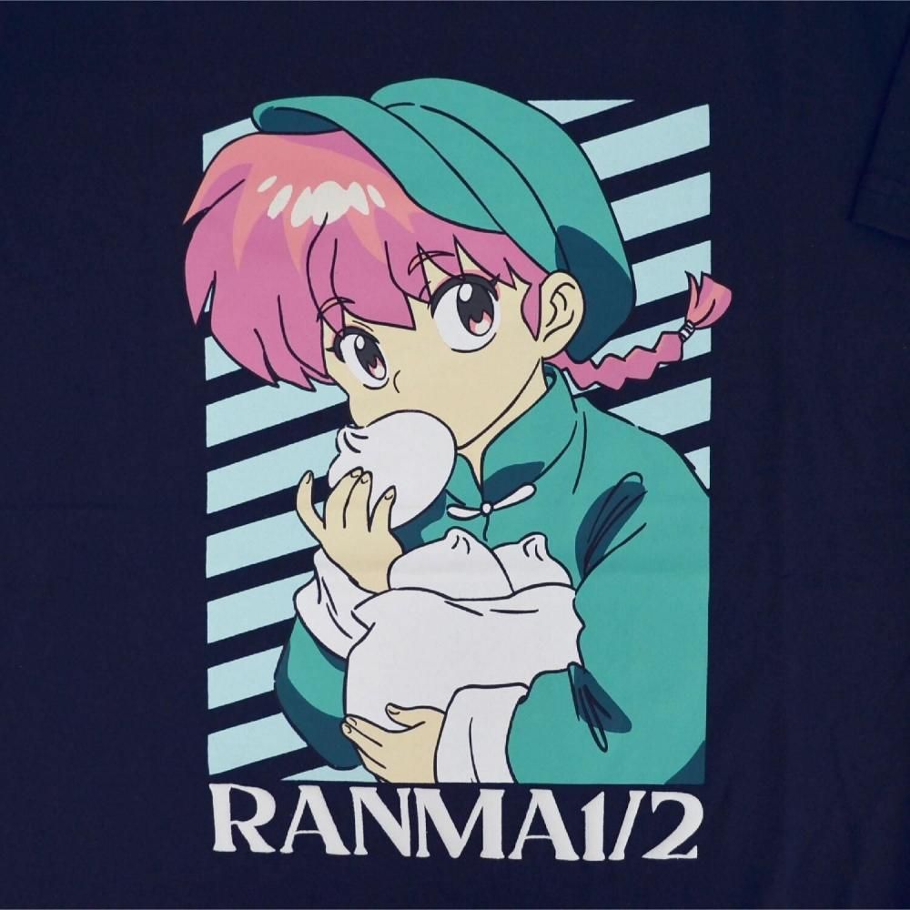 らんま1/2 半袖Tシャツ レディース らんま NAVY