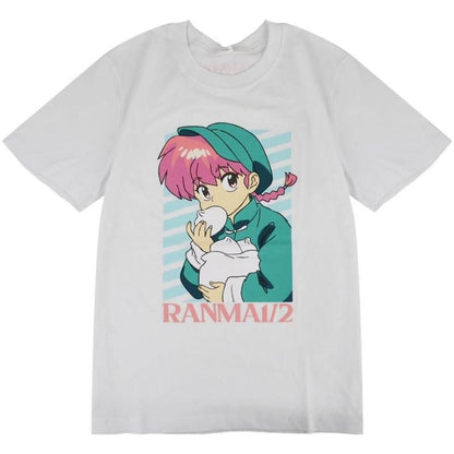 らんま1/2 半袖Tシャツ レディース らんま WHITE