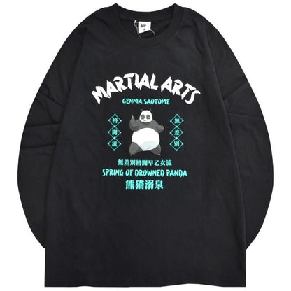 らんま1/2 長袖Tシャツ レディース ロンT 早乙女玄馬 BLACK
