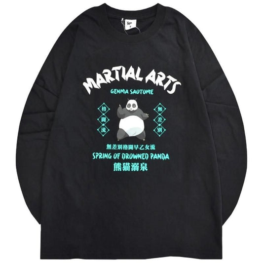 らんま1/2 長袖Tシャツ レディース ロンT 早乙女玄馬 BLACK