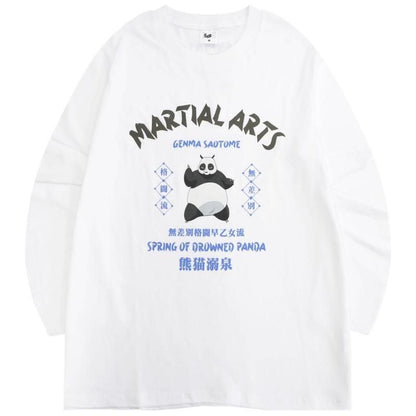 らんま1/2 長袖Tシャツ レディース ロンT 早乙女玄馬 WHITE