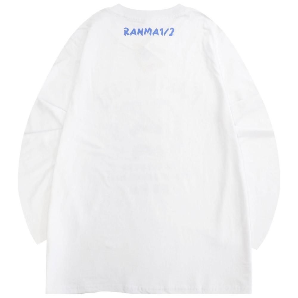 らんま1/2 長袖Tシャツ レディース ロンT 早乙女玄馬 WHITE