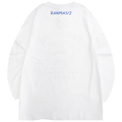 らんま1/2 長袖Tシャツ レディース ロンT 早乙女玄馬 WHITE