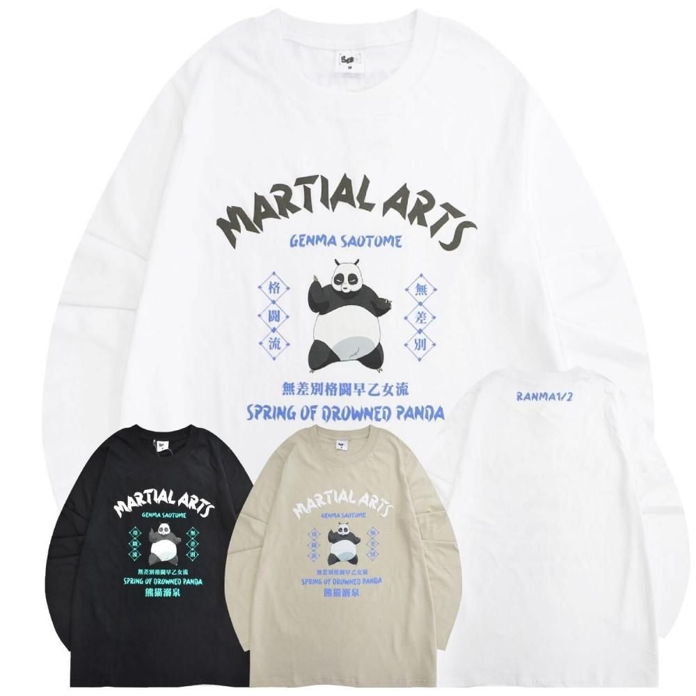 らんま1/2 長袖Tシャツ レディース ロンT 早乙女玄馬 WHITE