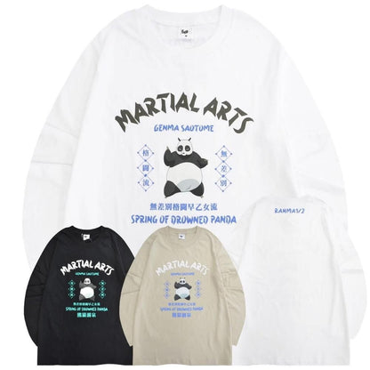 らんま1/2 長袖Tシャツ レディース ロンT 早乙女玄馬 WHITE