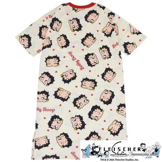 BETTY BOOP ベティちゃん レディース 総柄 半袖 ワンピース