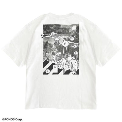 The Battle Cats Oversized Short Sleeve T-Shirt WHITE