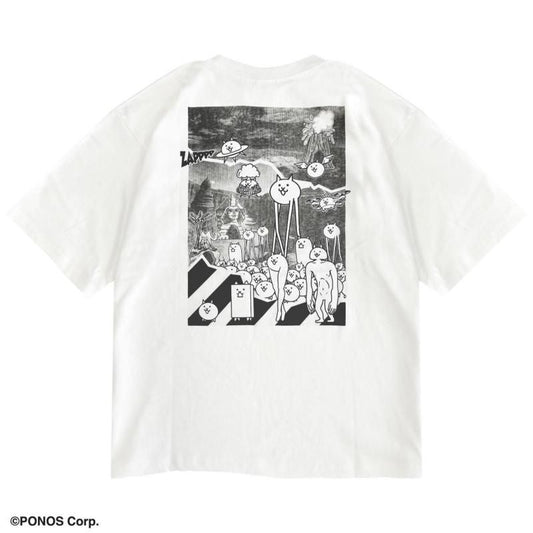 The Battle Cats Oversized Short Sleeve T-Shirt WHITE