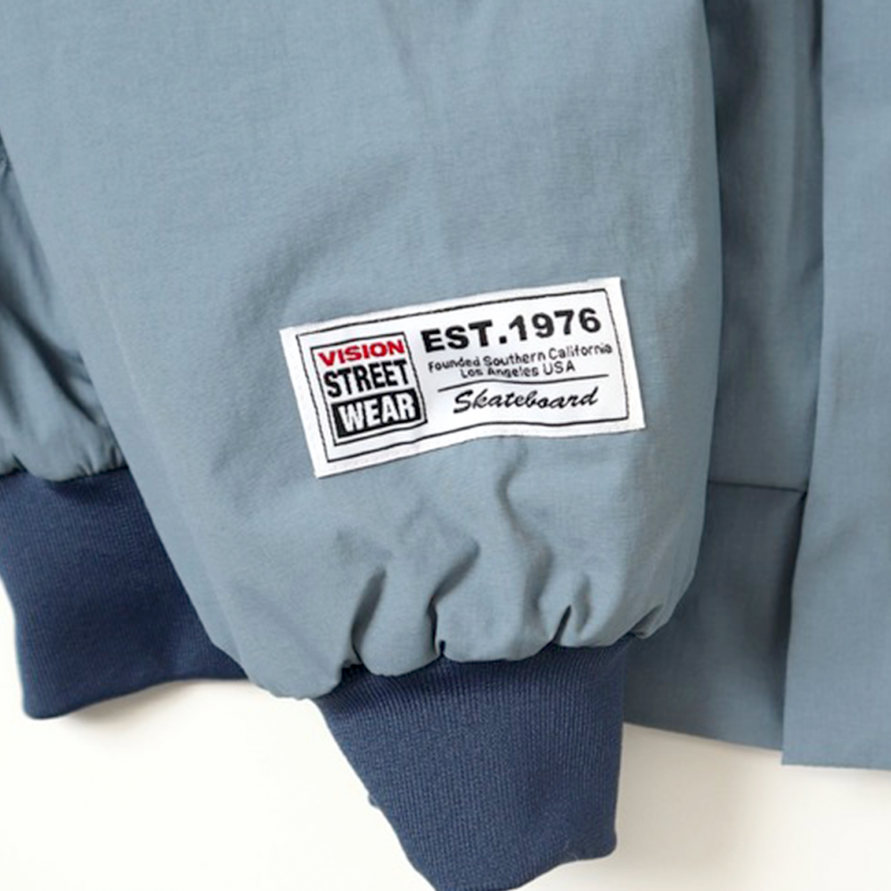 VISION STREET WEAR 中綿 ナイロンワッペンブルゾンジャケット BLUE