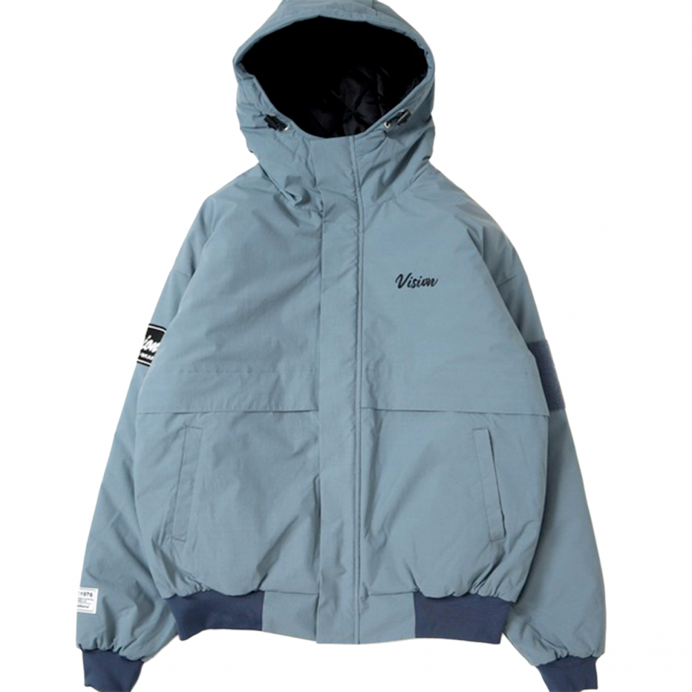 VISION STREET WEAR 中綿 ナイロンワッペンブルゾンジャケット BLUE