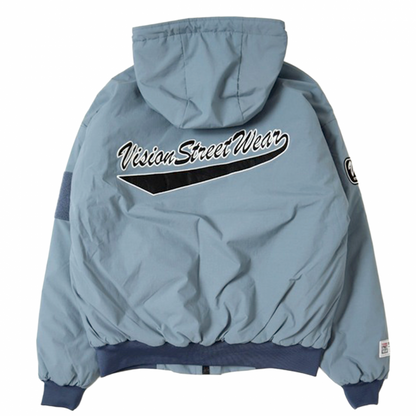 VISION STREET WEAR 中綿 ナイロンワッペンブルゾンジャケット BLUE