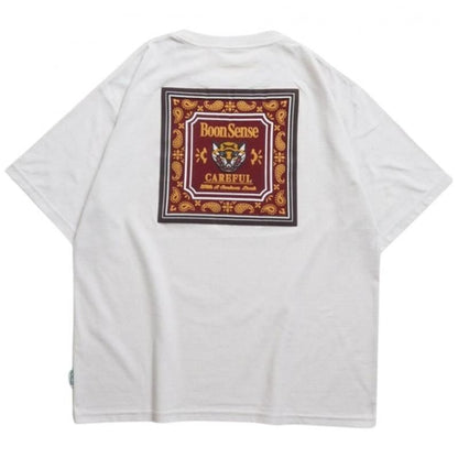 POWER TO THE PEOPLE タイガーバンダナTee / 梨地 半袖Tシャツ Ivory