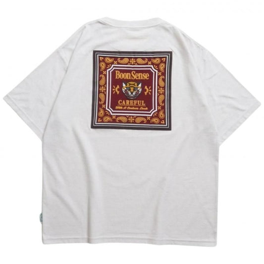 POWER TO THE PEOPLE タイガーバンダナTee / 梨地 半袖Tシャツ Ivory