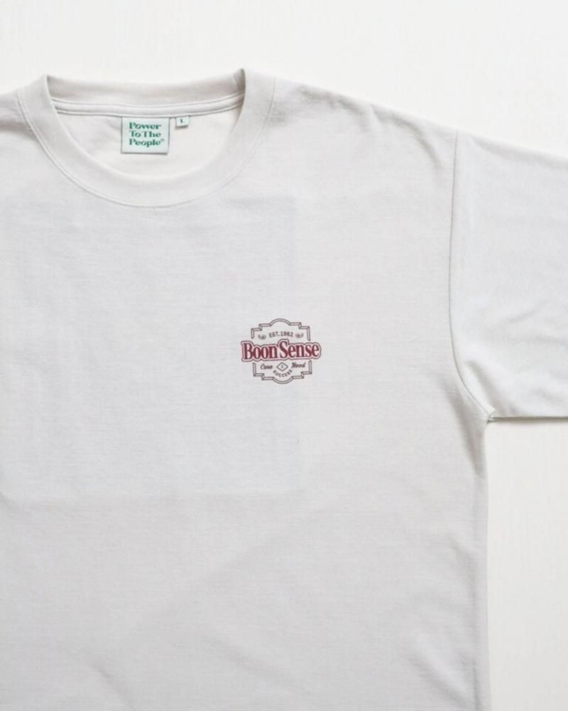 POWER TO THE PEOPLE タイガーバンダナTee / 梨地 半袖Tシャツ Ivory
