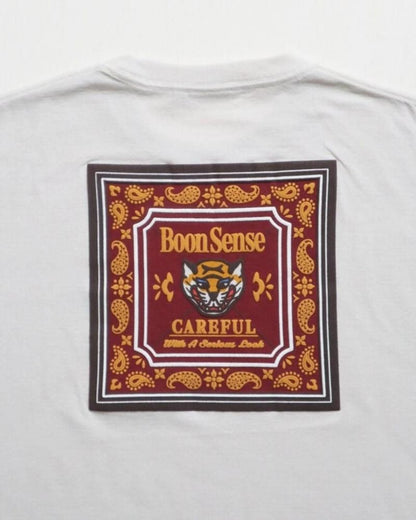 POWER TO THE PEOPLE タイガーバンダナTee / 梨地 半袖Tシャツ Ivory